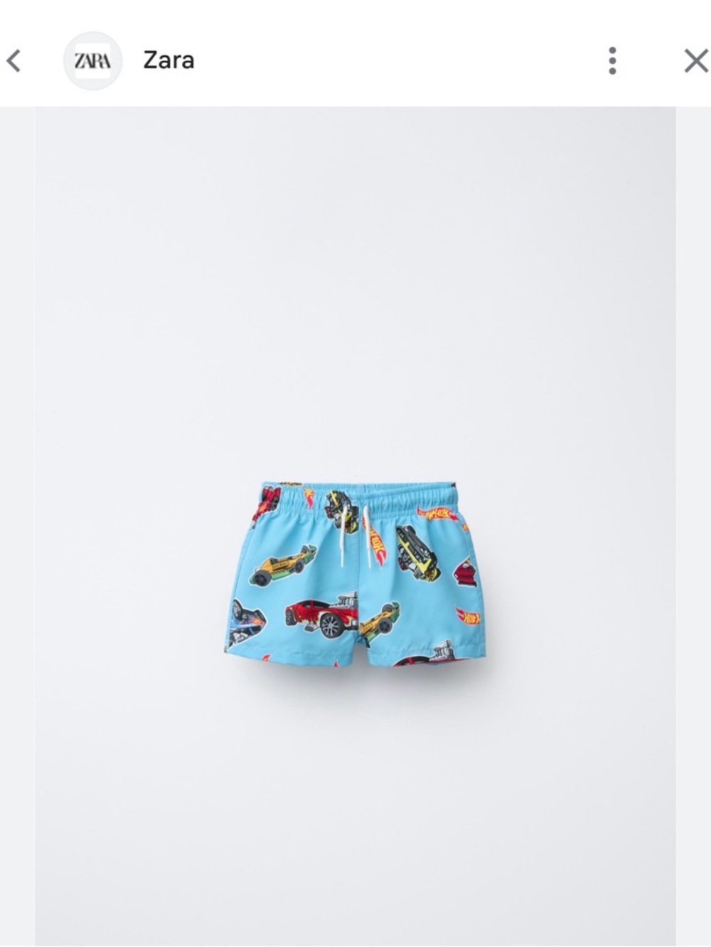 Zara Kids Hot Wheels Swim Shorts